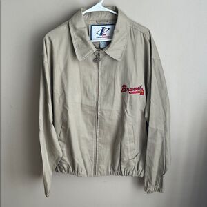 Logo Athletic vintage Atlanta Braves full zip embroidered jacket NWOT size XL